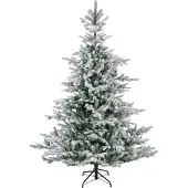 Everlands Kunstkerstboom snowy Grandis met scharnieren dia 132 cm hoogte 180 cm