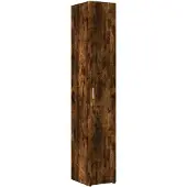 vidaXL Hoge kast 30x42,5x185 cm bewerkt hout gerookt eikenkleurig