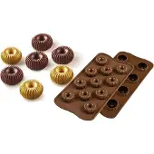 Silikomart Siliconen Mal Choco Kroon Bruin 22.149.77.0065 9 ml x 1