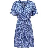 ONLY Onlevida Korte Jurk Dames Blauw Xs