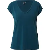 Pieces Pckamala T-shirt Met V-hals Dames Blauw M