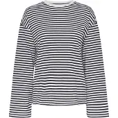 Pieces Shirt 'PCSadie' zwart / wit