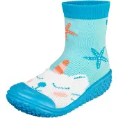 Playshoes Strand-/badschoen 'Einhornmeerkatze' lichtblauw / mintgroen / oranje / wit