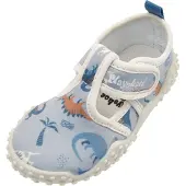 Playshoes Strand-/badschoen 'Dino' blauw / oranje / zwart / wit