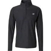 New Balance Functioneel shirt 'Space Dye' lichtgrijs / zwart gemêleerd