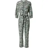 Warehouse Jumpsuit jade groen / zwart / wit