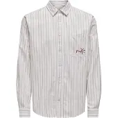 Only & Sons Overhemd 'ONSDrake' cappuccino / donkerrood / natuurwit