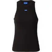 HUGO Tanktop van stretchkatoen met blauw logolabel