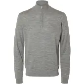 Selected Trui 'SLHTray' grijs gemêleerd