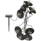 SMART GARDEN LED-zonnelichtketting Vivo 365, 8-lamps IP44 365, zwart, Kunststof, Vintage