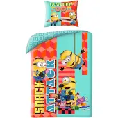 Halantex SP. z.o.o. Dekbedovertrek, Snack Attack - Eenpersoons - 140 x 200 + 70 x 90 cm - Polyester