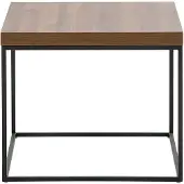 Beliani DELANO - Bijzettafel - Donkere houtkleur - MDF
