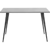 Beliani SANTIAGO - Eettafel - Grijs - 80 x 120 cm - Vezelplaat