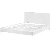 Beliani FITOU - Bekleding bed - Wit - 180 x 200 cm - Fluweel