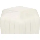 Beliani MURIETTA - Poef - Wit - Fluweel