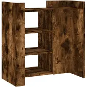 vidaXL Dressoir 73,5x35x75 cm bewerkt hout gerookt eikenkleurig