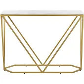 Beliani HAZEN - Sidetable - Wit/Goud - MDF
