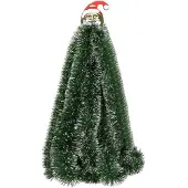 Springos Kerstslinger Guirlande 3 m Donkergroen/Wit