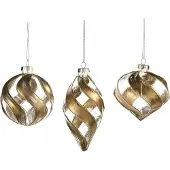 Goodwill Kerstbal Glas Goud D 8 cm Voordeelass. Per 3 Stuks