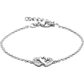 Trendjuwelier huiscollectie Armband Zilver Hart En Zirkonia 16,5 + 2,5 cm