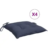 vidaXL Stoelkussens 4 st 40x40x7 cm oxford stof marineblauw