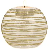 Goodwill Waxinelichthouder Glas Goud D 10 cm Voordeelaanbod Per 2 Stuks