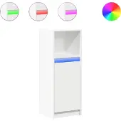 vidaXL Dressoir met LED 38x34x100 cm bewerkt hout wit