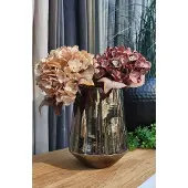 Countryfield Vaas Wivina glas L18B18H23CM d.grijs