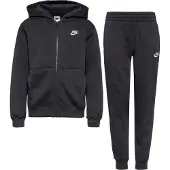 Nike Sportswear Club Fleece Trainingspak Full-Zip Hooded Kids Zwart Wit