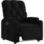 vidaXL Fauteuil verstelbaar elektrisch stof zwart