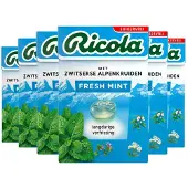 Ricola 6x Fresh Mint Suikervrij Doosje 50 gr