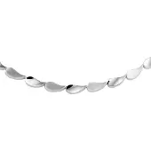 The Jewelry Collection Zilver Gerhodineerde Collier poli/mat 5 1332877