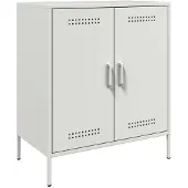 vidaXL Dressoir 68x39x79 cm staal wit