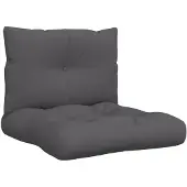 vidaXL Palletkussens 2 st stof antracietkleurig