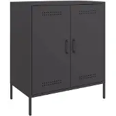 vidaXL Dressoir 68x39x79 cm staal zwart