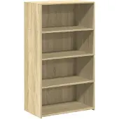vidaXL Hoge kast 70x41x124 cm bewerkt hout sonoma eikenkleurig