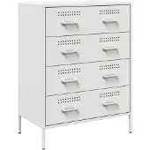 vidaXL Dressoir 68x39x89 cm staal wit