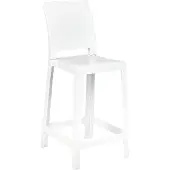 Beliani WELLINGTON - Barkruk set - Wit - Polycarbonaat