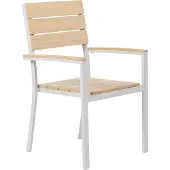 Beliani COMO - Tuinstoel set van 6 - Lichthout - Kunsthout