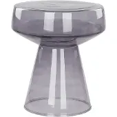 Beliani LAGUNA/CALDERA - Bijzettafel set van 2 - Grijs - Glas