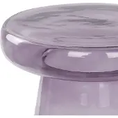 Beliani CALDERA - Bijzettafel - Grijs - Glas