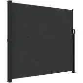 vidaXL Windscherm uittrekbaar 180x300 cm zwart