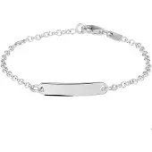 Trendjuwelier huiscollectie Graveerarmband Zilver Jasseron Plaat 4,0 mm 9 - 11 cm