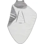 Vertbaudet Babyreisdeken met capuchon van microvezel, fleece voering grijs