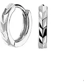The Jewelry Collection Zilver Gerhodineerde Klapoorringen vlak 1325053