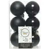 Kaemingk Kerstballen set | | Ø 6 cm | 12 stuks (Zwart)