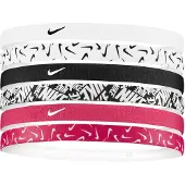 Nike Printed Hoofdbanden 6-Pack Wit Roze Zwart