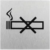 Pricenet Aluminium deurbordje " pictogram roken verboden " 120x120mm