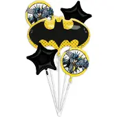 Amscan folieballonnen DC Comics Batman junior zwart/geel 5-delig