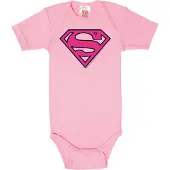 Logoshirt Baby Body DC - Superman Logo (Pink)
